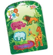 Kiddy Clay Modeling Clay+6 Zoo Cutter 150G