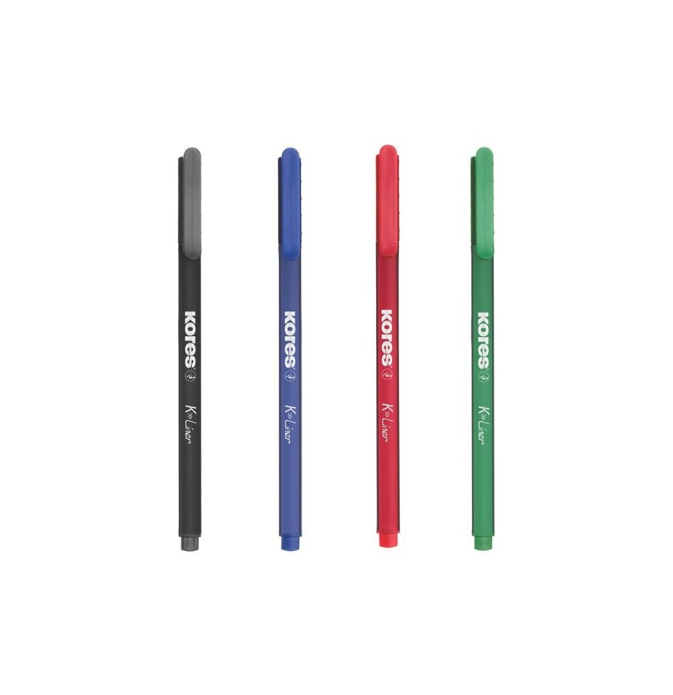 Kores K-Liner Mix Colours Ball Pen 0.4mm 4Pc 1Pck