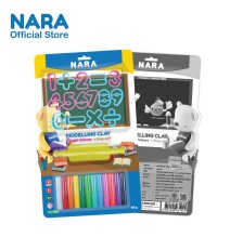 Nara Modeling Clay 12Colors+Number Mold  + Roller 165G