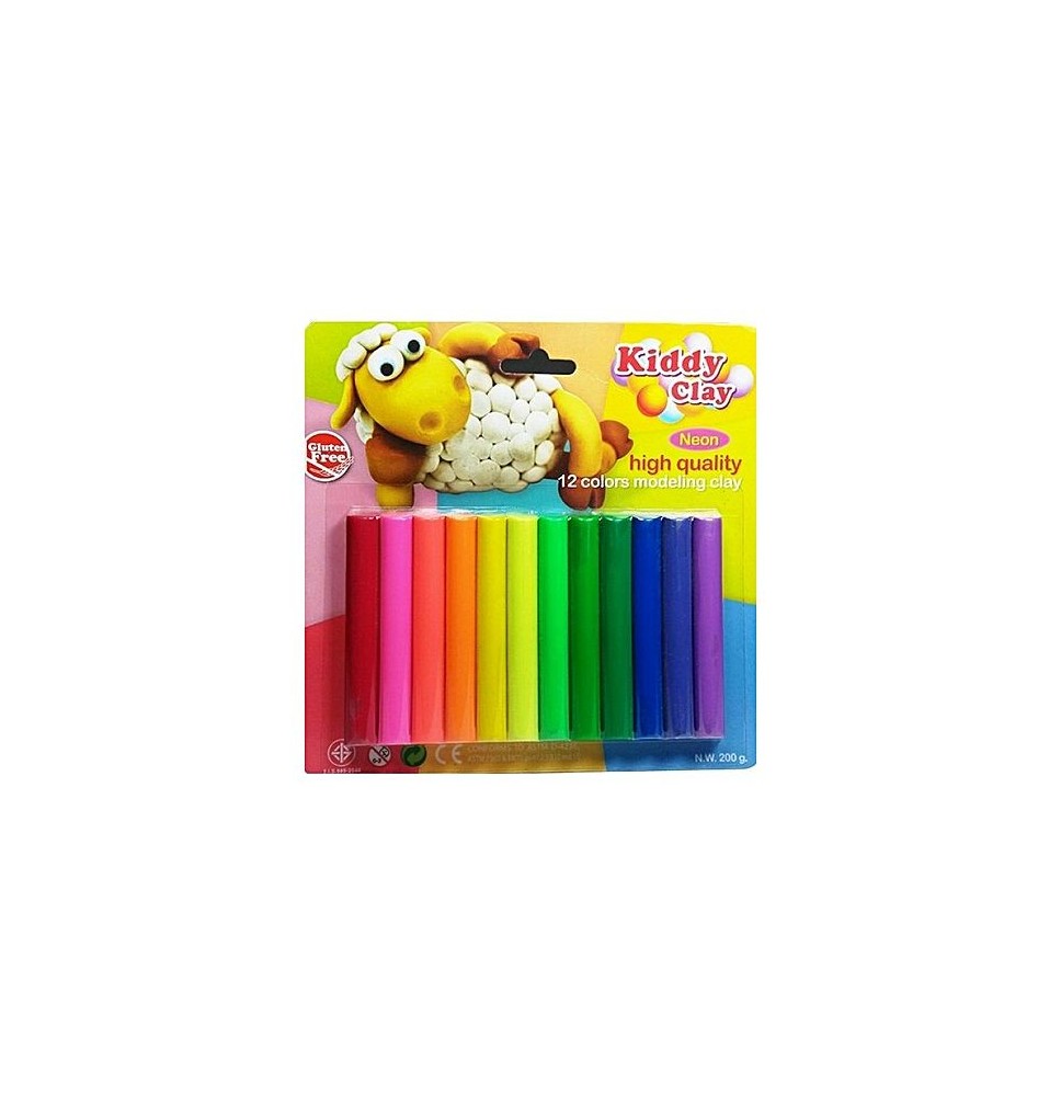 Kiddy Clay 12 Colors Modeling Clay 200Gm