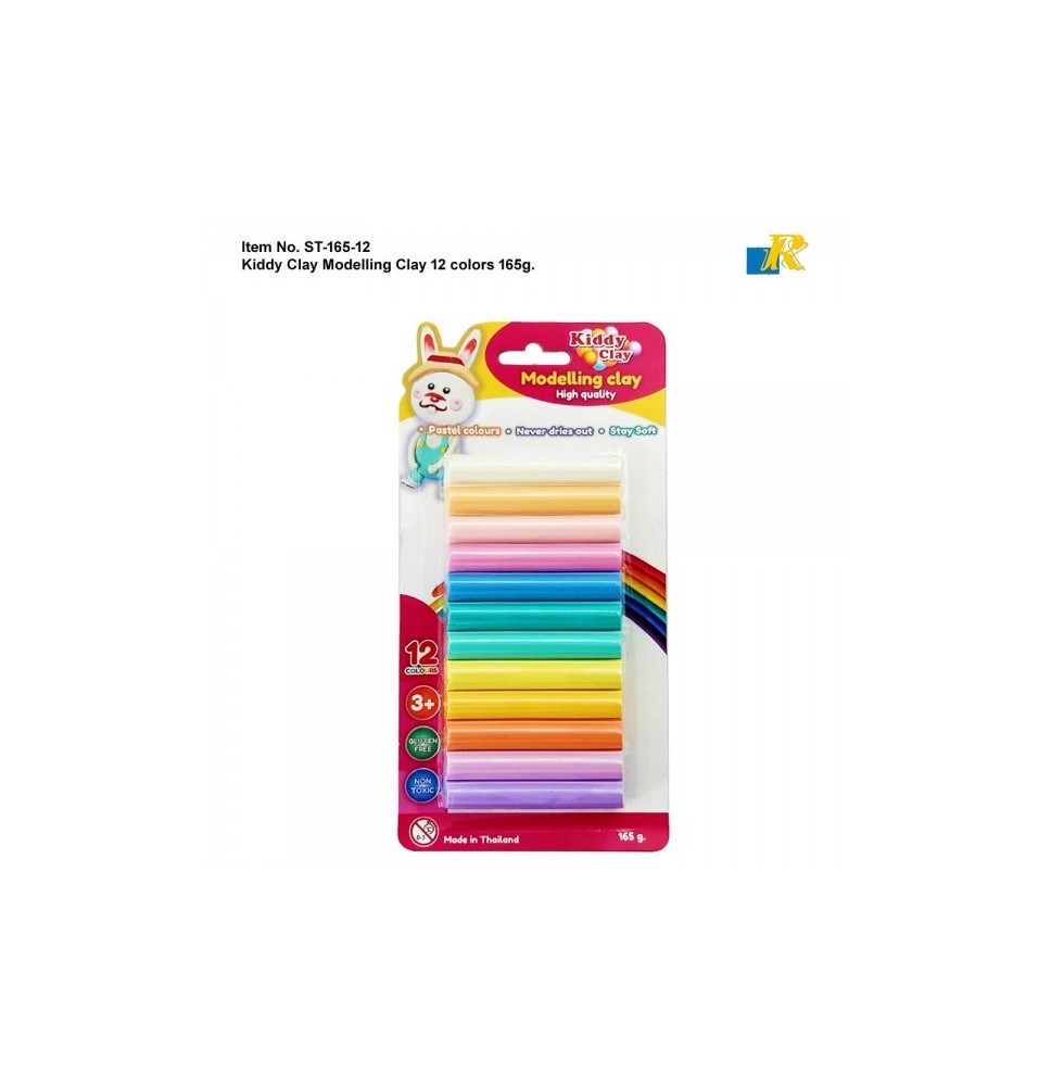 Kiddy Clay 12 Colors Modeling Clay 165Gm