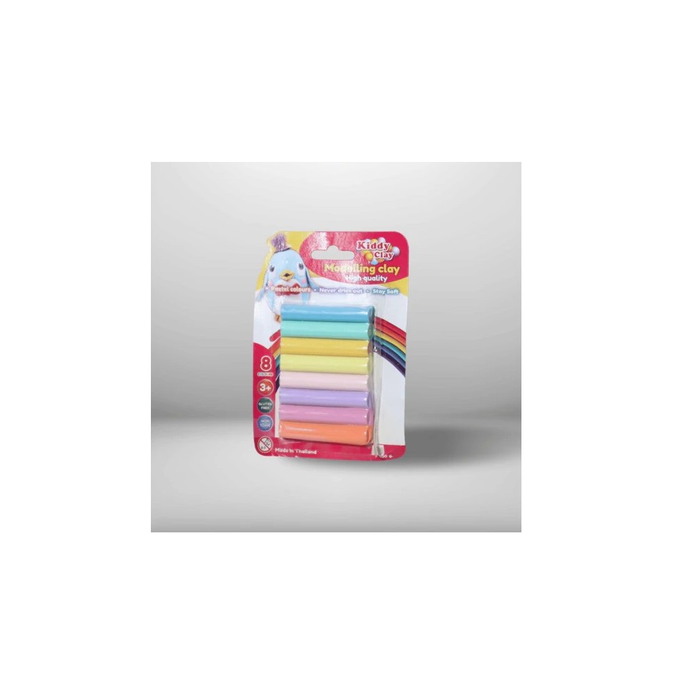 Kiddy Clay  Pastel 8 Colors Modeling Clay