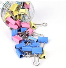 Yalong Color Binder Clips 15mm 60Pc 1Pck