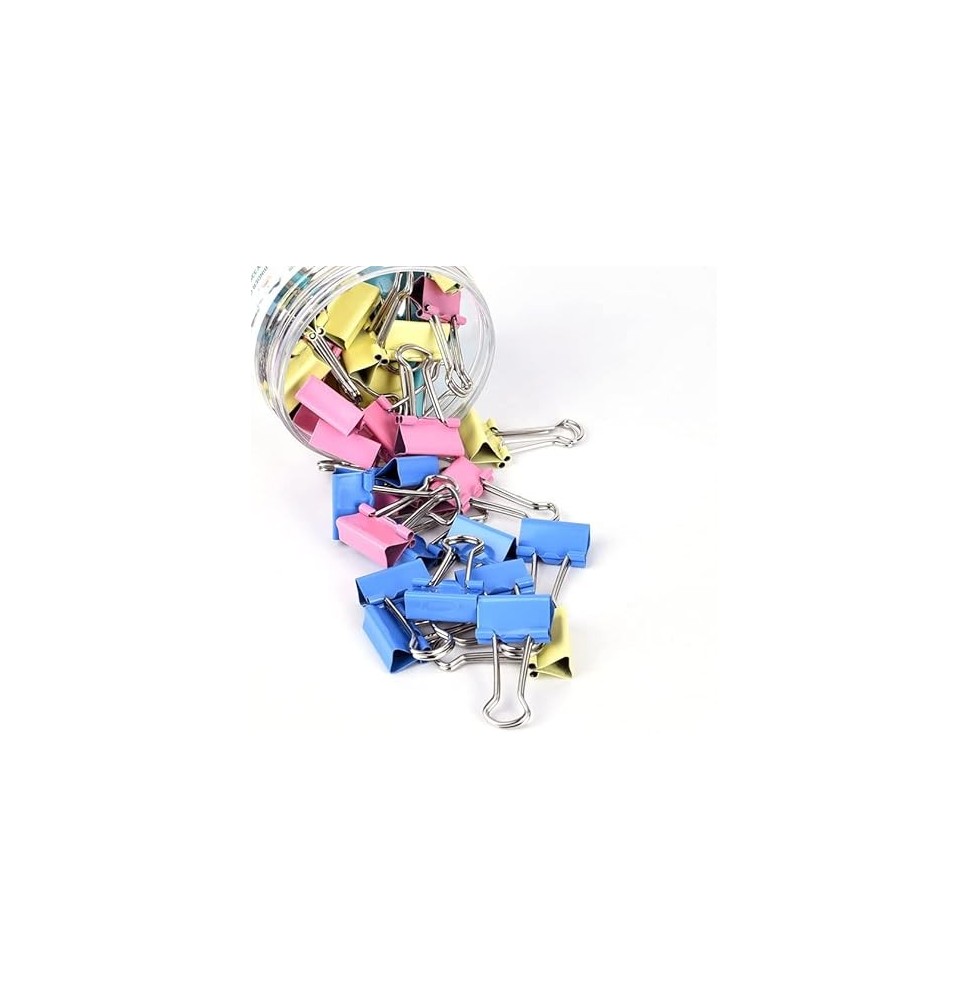 Yalong Color Binder Clips 15mm 60Pc 1Pck