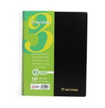 Sinarline 3Subject Notebook 10.5*8" 120Sheets 1Pc