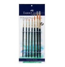 faber-castell 7 round paint burches synthetic hair