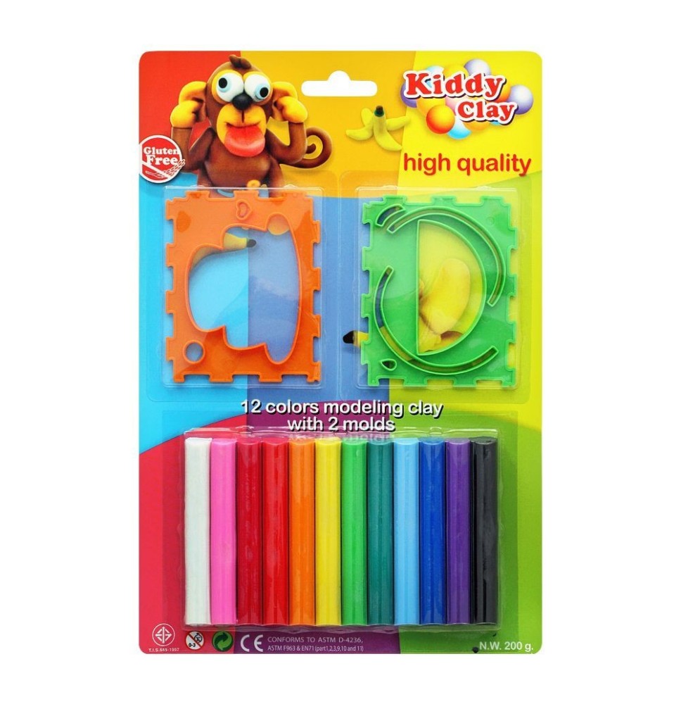 Kiddy Clay Modeling Clay 150G +Big Cutter