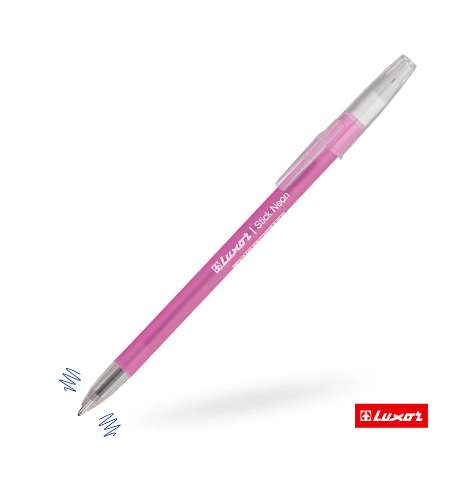 Luxor Stick Neon Ball Point Pen 1Pc - Pink