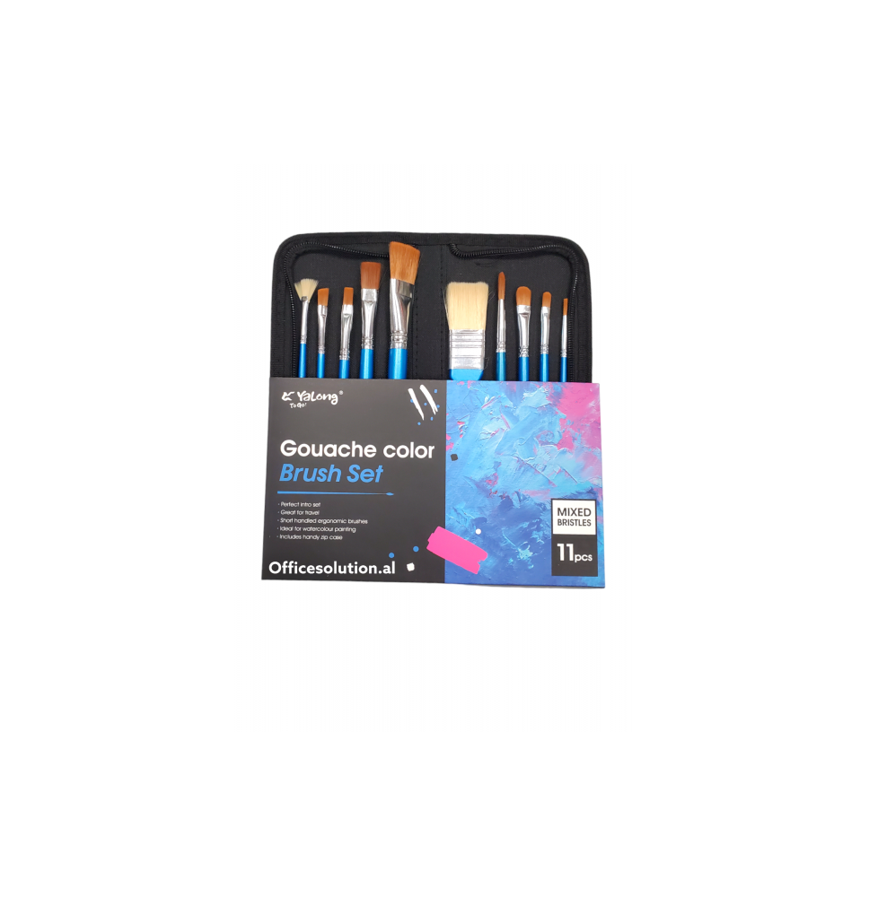 Yalong Gouache Color Brush 11Pc 1Box