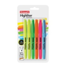 Luxor Highlighter Fluorescent /Pastel 6Pcs 1Card