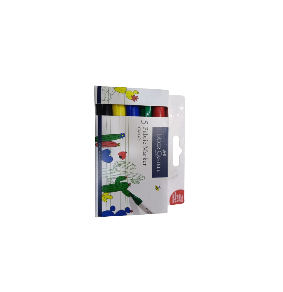 Faber Castell Fabric Marker 5Pc 1Pck