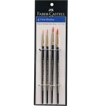 faber-castell 4 round paint burshes synthetic hair