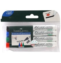 faber-castell 4 colour white board marker refillable bullet tip