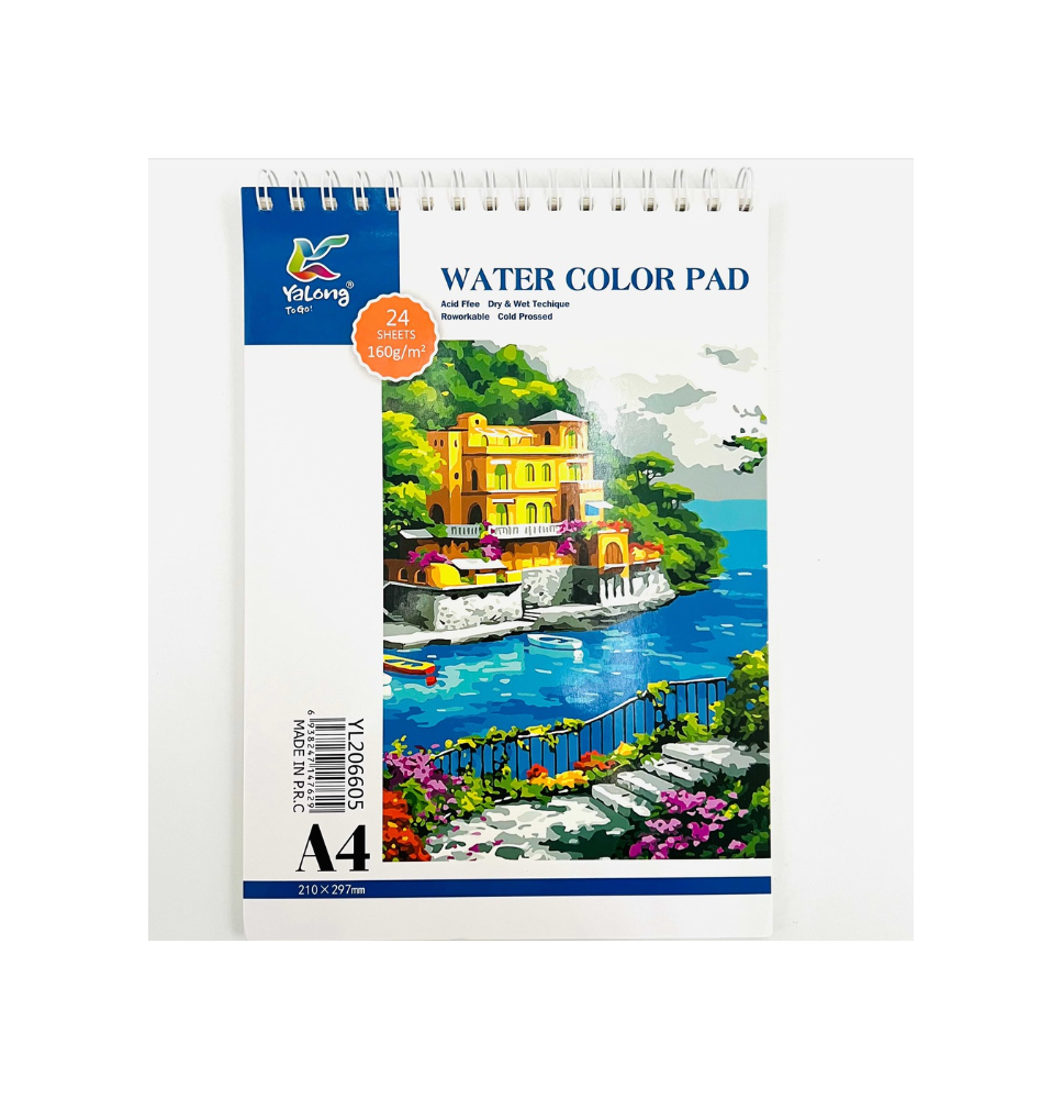 Yalong Water Color Pad A4 280g 24Sheet 1Pc