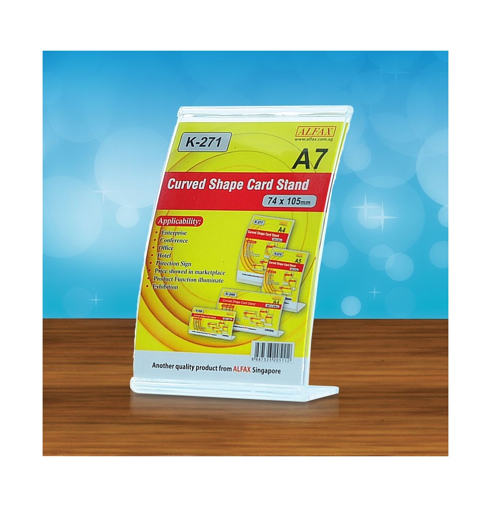 Kejea Curved Shope Card Stand 74*105MM 1Pc