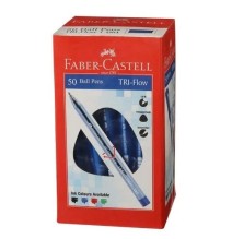 Faber-Castell 50 Ball Pens Tri-Flow 1.0mm Blue