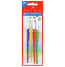 Faber-Castell 4 Flat Tri-Grip Brushes