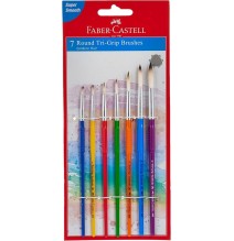 Faber-Castell 7 Round Tri-Grip Brushes