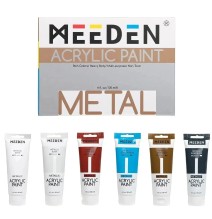 Meeden Acrylic Paint Metal 6*60ML 1Box