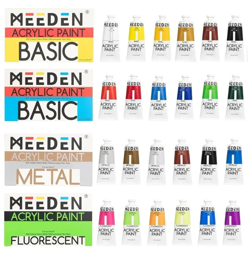 Meeden Acrylic Paint Basic 6x60Ml 1Box