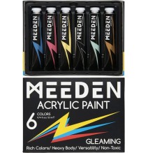 Meeden Acrylic Paint Gleaming 6*22Ml 1Box