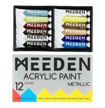 Meeden Acrylic Paint Metallic 12*22Ml 1Box