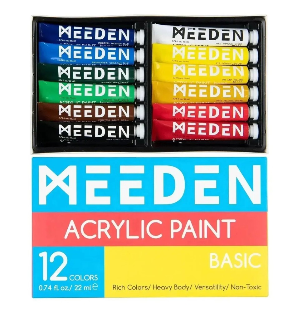 Meeden Acrylic Paint Basic 12*22Ml 1Box