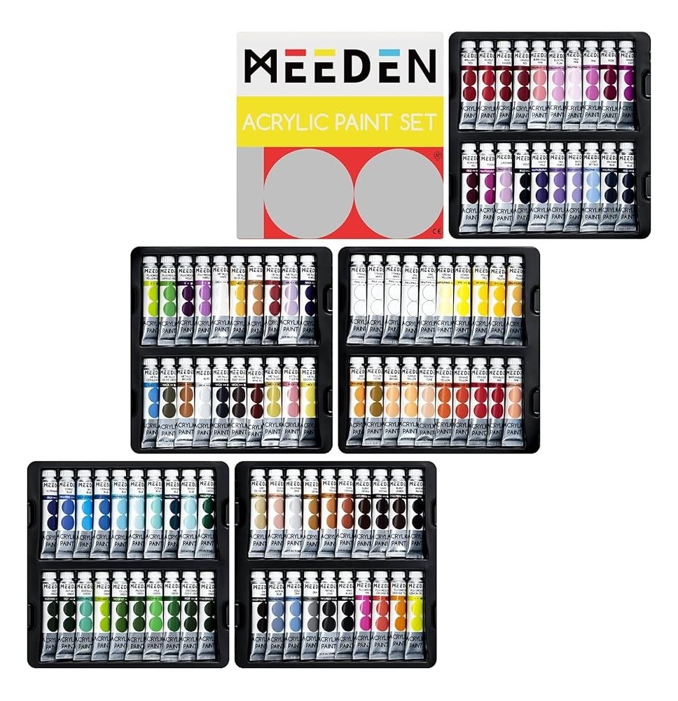 Meeden Acrylic Paint Set 100Pcs 1Box