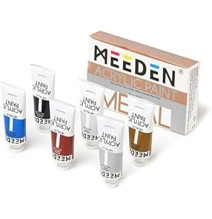 Meeden Acrylic Paint Metal 6 Pcs 120Ml 1Box