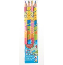 Keyroad Jumbo Rainbow Color Pencil 4Pcs 1Pck