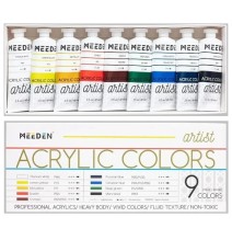 Meeden Acrylic  Colors 9Pcs 60Ml 1Box