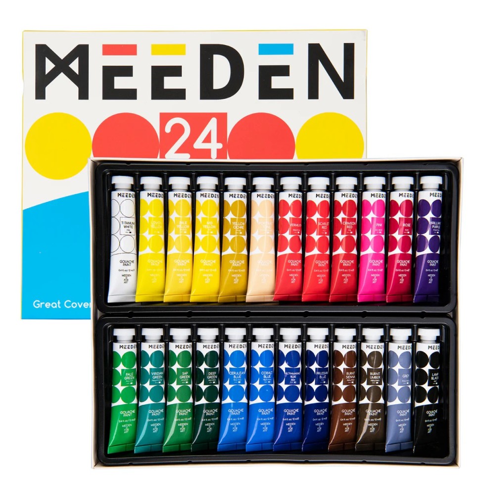 Meeden Gouache Paint 24 Pcs 12Ml 1Box