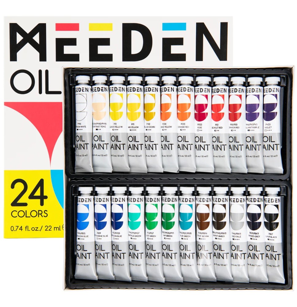 Meeden Oil Paint 24 Pcs 22Ml 1Box