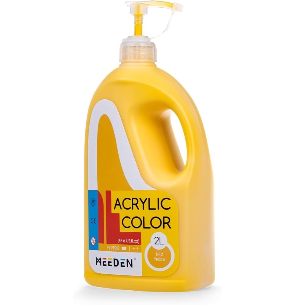 Meeden Acrylic Color-True Yellow 2Ltr