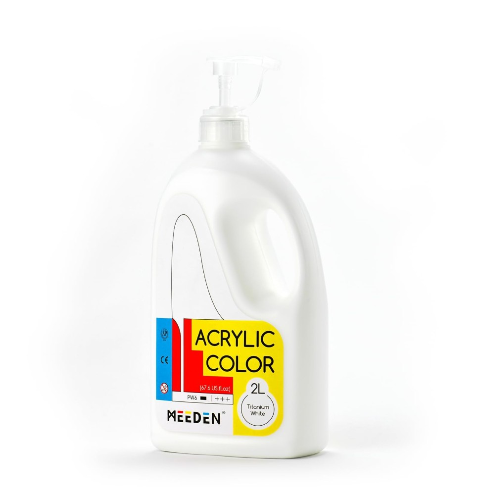 Meeden Acrylic Color-Titanium White 2Ltr