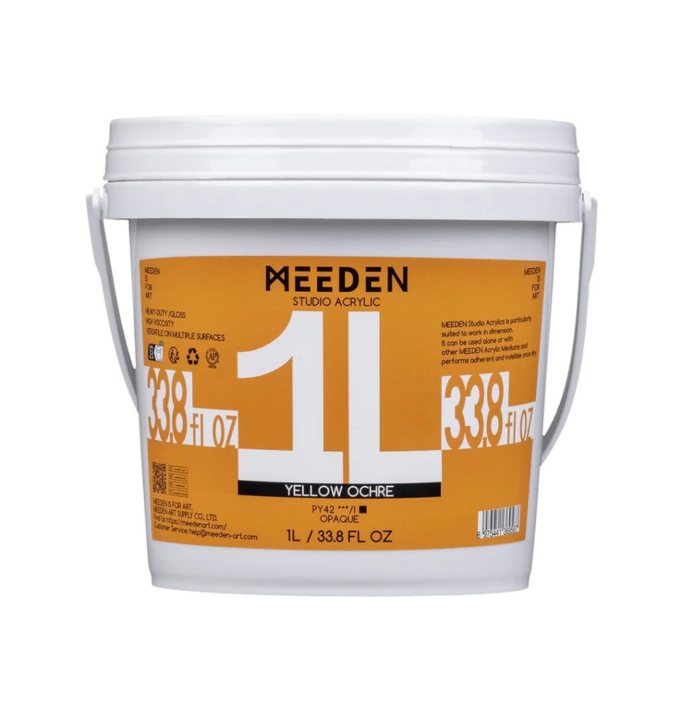 Meeden Studio Acrylic-Yellow Ochre 1Ltr