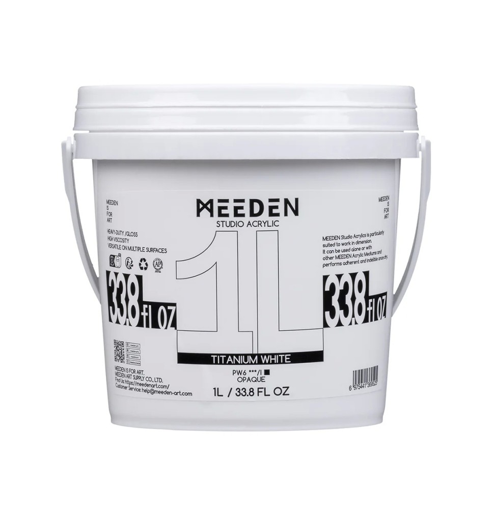 Meeden Studio Acrylic-WHITE 1Ltr