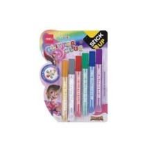 Deli glitter glue 12mlx6colors