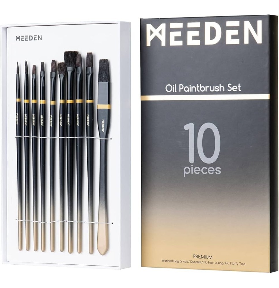 Meeden Oil Paint Brush 10Pc 1Box