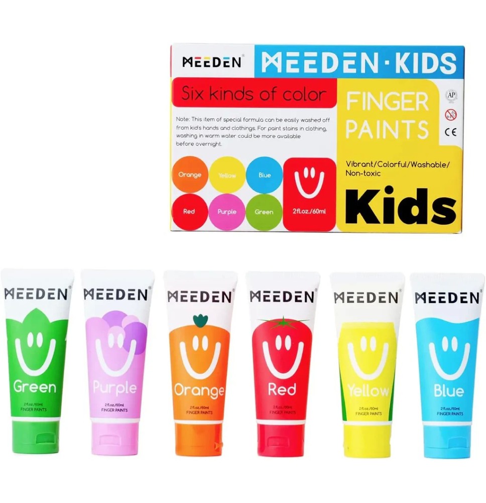 Meeden Kids Finger Paint 6*60Ml 1Box