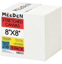 Meeden Stretched Canvas 8*8" 11Pcs*1Pkt