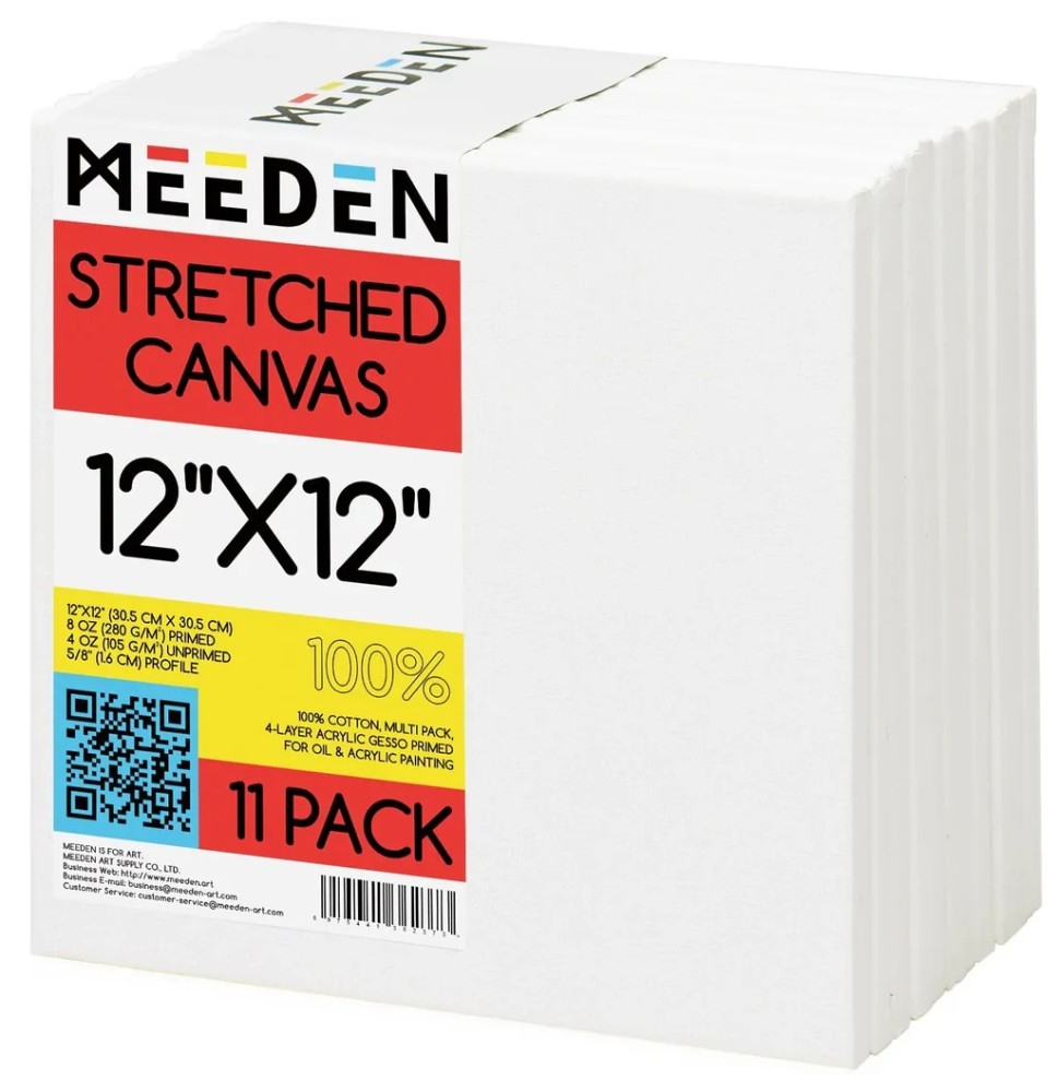 Meeden Stretched Canvas  12x12 11Pc 1Pck