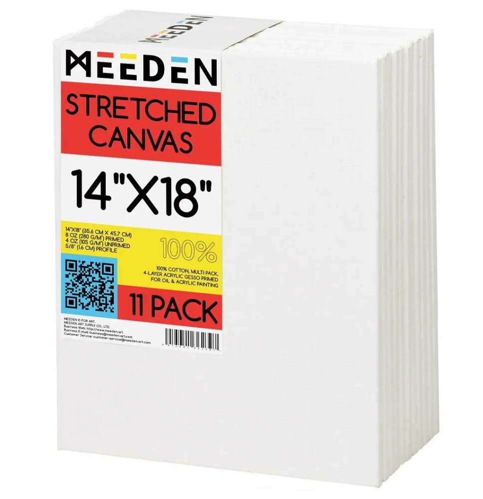 Meeden Stretched Canvas  14*18" 11Pcs*1Pkt