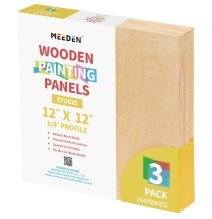 Meeden Wooden Painting Panels 12*12" 3Pcs Set