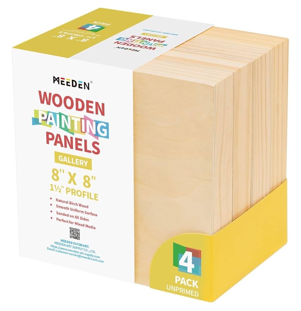 Meeden Wooden Painting Panel 8*8" 1PC