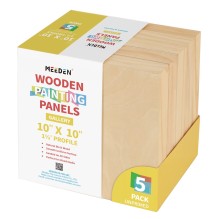 Meeden Wooden Painting Panel 10x10 5Pc Set