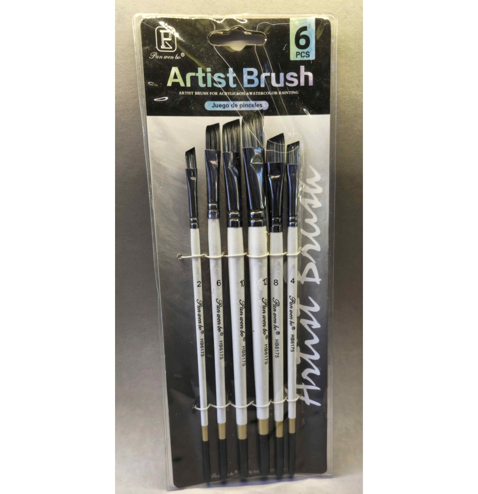 Pan Wen Bo Artist Brush 6Pc 1Pck