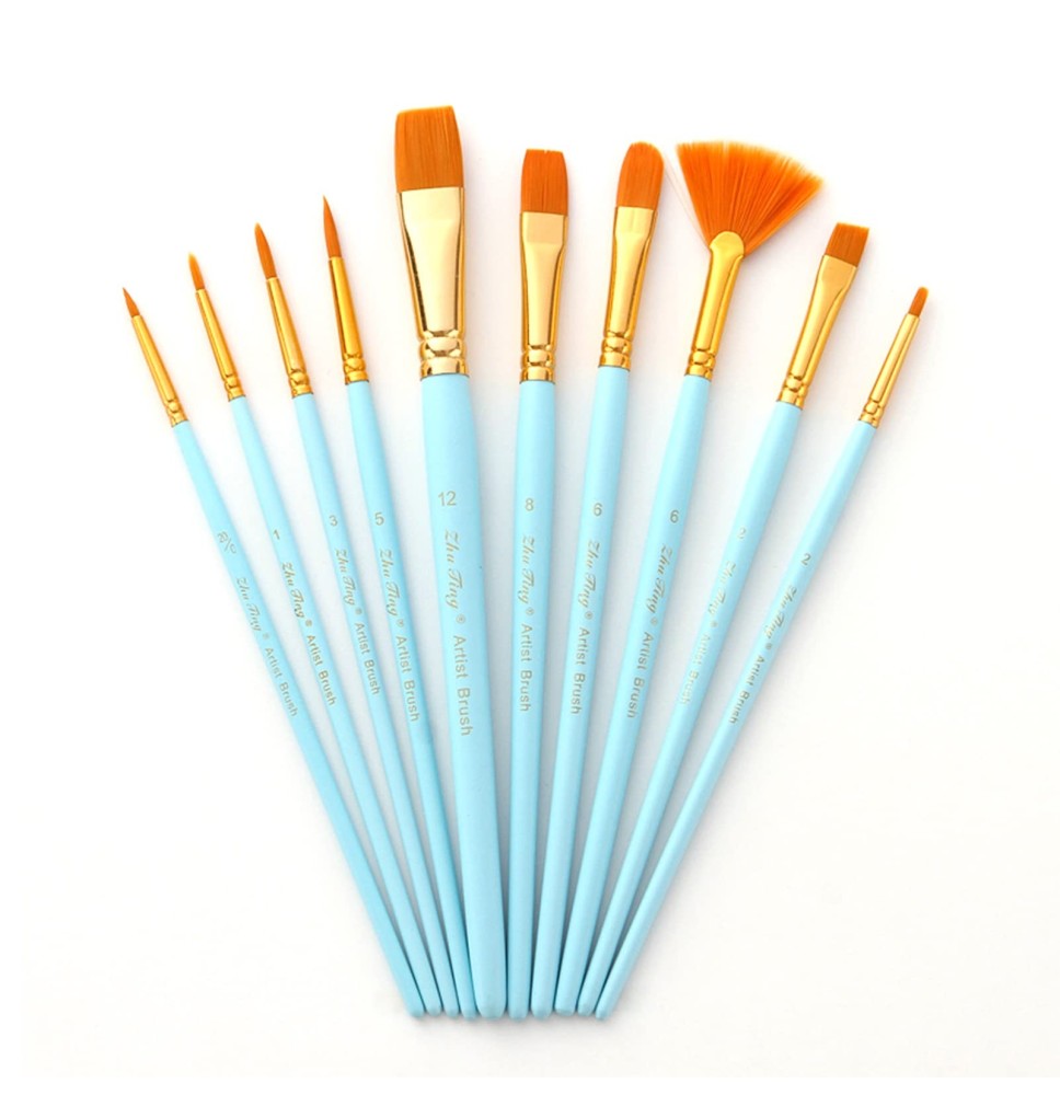 Yalong Artist Brush 10Pcs 1Pkt