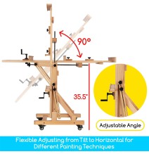 Meeden Artists Deluxe Movable Crank Easel 1Pc