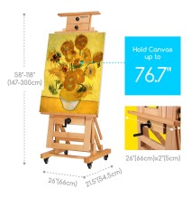 Meeden Artists Deluxe Movable Crank Easel 1Pc